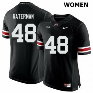 Women's Ohio State Buckeyes #48 Clay Raterman Black Nike NCAA College Football Jersey April YDN1544IM